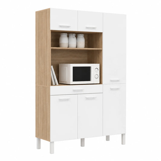 Buffet, avec rangement, avec tiroirs, avec portes, coloris blanc, pour la salle à manger ou le salon