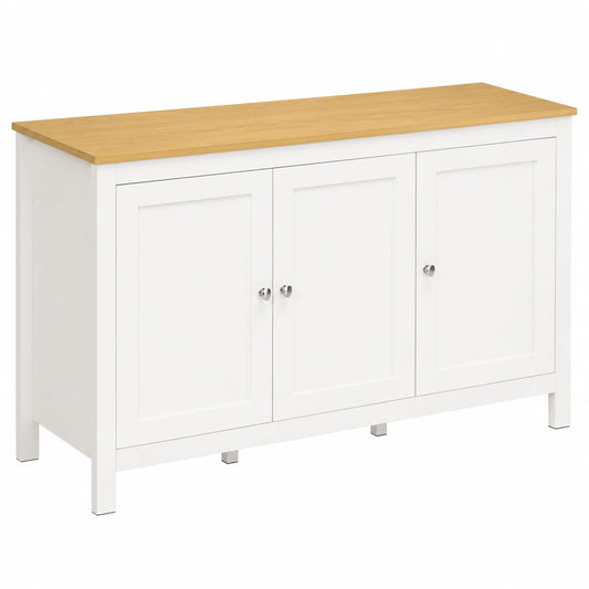 Buffet, réglable, avec rangement, avec étagères, 120 x 40 x 70 cm, coloris blanc, pour la salle à manger ou le salon