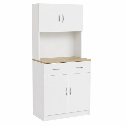Armoire, réglable, avec rangement, avec tiroirs, coloris blanc, 80 x 40 x 180 cm, pour la chambre