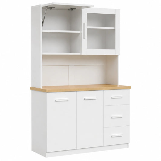 Armoire, réglable, avec tiroirs, avec étagères, en acier, 100 x 40 x 182 cm, coloris blanc, pour la chambre