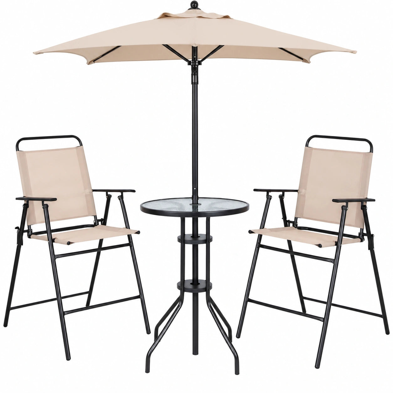 Salon de jardin, coloris beige, pour la terrasse ou le jardin
