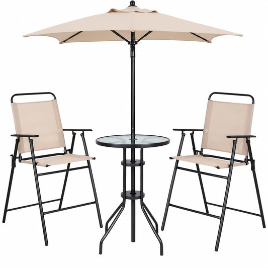 Salon de jardin, coloris beige, pour la terrasse ou le jardin