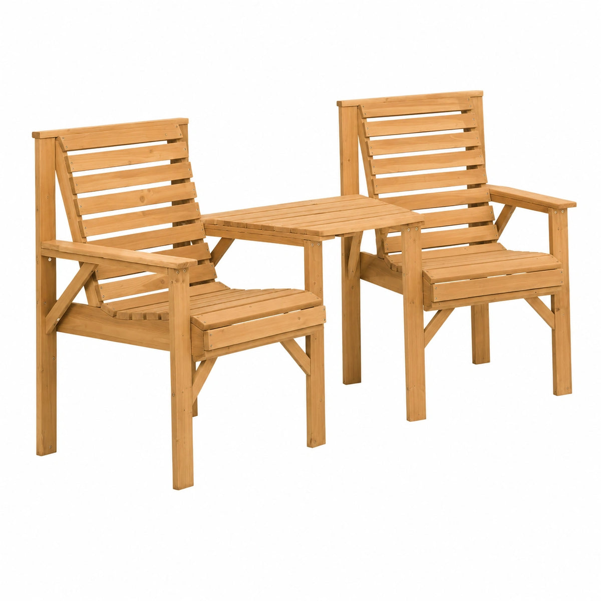 Salon de jardin, 3 pièces, coloris marron, pour la terrasse ou le jardin