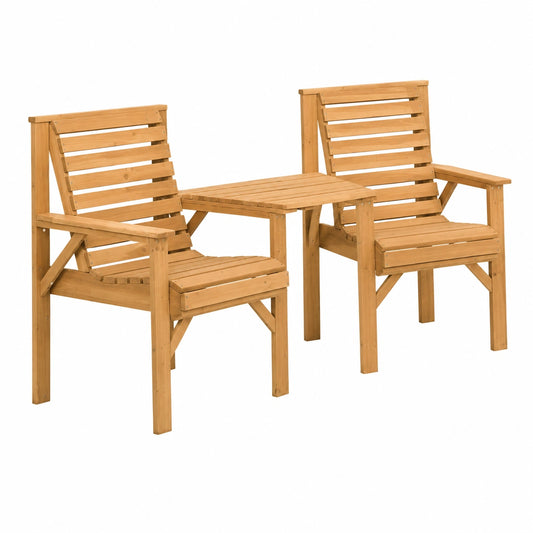 Salon de jardin, 3 pièces, coloris marron, pour la terrasse ou le jardin