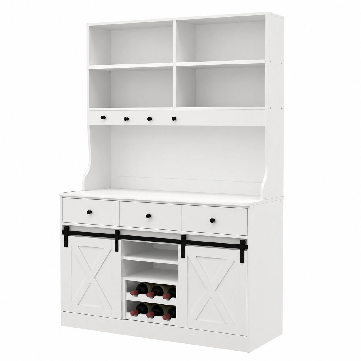Armoire, réglable, avec rangement, avec tiroirs, coloris blanc, pour la chambre