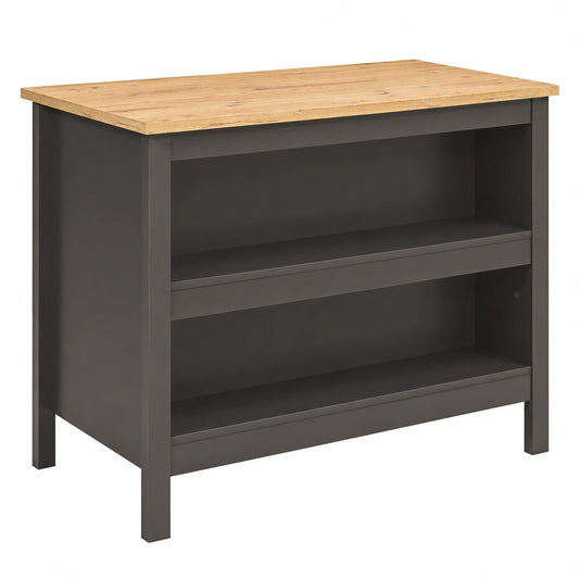 Ensemble de meubles de cuisine, avec étagères, en chêne, coloris anthracite, pour la cuisine